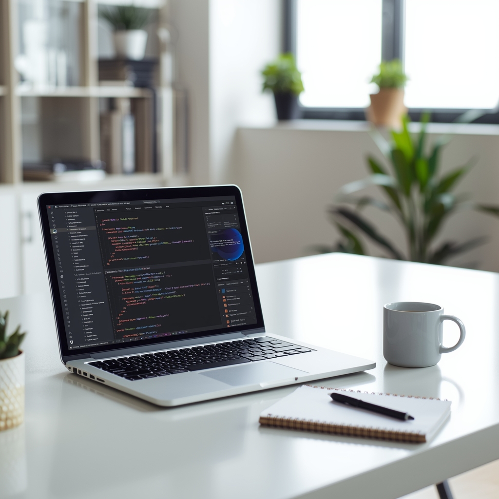 A clean, inviting desk setup with open books, notebooks, and a cup of tea, perfectly representing an educational tutorial blog. High quality, realistic photography. No humans in frame.